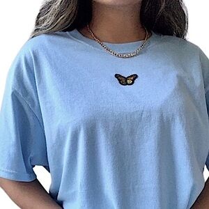 baby blue butterfly tee 🦋